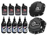 Front & Rear Diff Guard Package w/ Oil Ford Diesel Trucks 17-22 V8 (Dana Super 60 & Dana M275-14) aFe Power