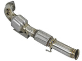 Twisted Steel Downpipe 3 Inch 304 Stainless Steel w/ Cat Ford Focus Rs 16-18 L4-2.3L (t) aFe Power