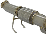 Twisted Steel Downpipe 3 Inch 304 Stainless Steel w/ Cat Ford Focus Rs 16-18 L4-2.3L (t) aFe Power