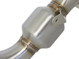 Twisted Steel Downpipe 3 Inch 304 Stainless Steel w/ Cat Cadillac Ats 13-19 / Chevy Camaro 16-19 L4-2.0L (t) aFe Power
