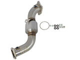 Twisted Steel Downpipe 3 Inch 304 Stainless Steel w/ Cat Cadillac Ats 13-19 / Chevy Camaro 16-19 L4-2.0L (t) aFe Power
