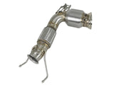 Twisted Steel Downpipe 3 to 2-3/4 Inch 304 Stainless Steel w/ Cat Mini Cooper S (F55/F56/F57) 15-19 L4-2.0L (t) B46 aFe Power