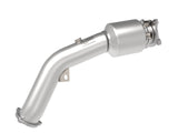 Twisted Steel Downpipe 3 Inch 304 Stainless Steel w/ Cat Audi A4/A5 (B8) 09-16 L4-2.0L (t) aFe Power