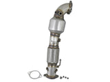 Twisted Steel Downpipe 2-1/2 Inch 304 Stainless Steel w/ Cat Hyundai Elantra 17-19 L4-1.6L (t) aFe Power