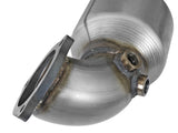 Twisted Steel Downpipe 2-1/2 Inch 304 Stainless Steel w/ Cat Hyundai Elantra 17-19 L4-1.6L (t) aFe Power