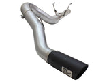 Atlas 5 Inch Aluminized Steel Dpf-Back Exhaust System w/Black Tip Dodge Ram Diesel Trucks 13-18 L6-6.7L (td) Crew Cab aFe Power