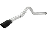 Atlas 5 Inch Aluminized Steel Dpf-Back Exhaust System w/Black Tip Ford Diesel Trucks 11-14 V8-6.7L (td) aFe Power