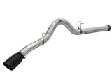Atlas 5 Inch Aluminized Steel Dpf-Back Exhaust System w/Black Tip Ford Diesel Trucks 15-16 V8-6.7L (td) aFe Power