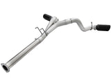 Atlas 4 Inch Aluminized Steel Dpf-Back Exhaust System w/Black Tip Ford Diesel Trucks 11-14 V8-6.7L (td) aFe Power