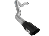 Atlas 5 Inch Aluminized Steel Dpf-Back Exhaust System w/Black Tip GM Diesel Trucks 07.5-10 V8-6.6L (td) Lmm aFe Power