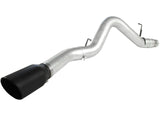 Atlas 5 Inch Aluminized Steel Dpf-Back Exhaust System w/Black Tip GM Diesel Trucks 11-16 V8-6.6L (td) Lml aFe Power