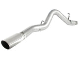 Atlas 5 Inch Aluminized Steel Dpf-Back Exhaust System w/Polished Tip GM Diesel Trucks 11-16 V8-6.6L (td) Lml aFe Power