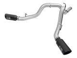 Atlas 4 Inch Aluminized Steel Dpf-Back Exhaust System w/Black Tip GM Diesel Trucks 2016 V8-6.6L (td) Lml aFe Power