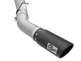Atlas 5 Inch Aluminized Steel Dpf-Back Exhaust System w/Black Tip GM Diesel Trucks 2016 V8-6.6L (td) Lml aFe Power