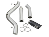 Atlas 5 Inch Aluminized Steel Dpf-Back Exhaust System w/Black Tip GM Diesel Trucks 2016 V8-6.6L (td) Lml aFe Power