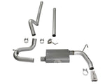 Scorpion 2-1/2 Inch Aluminized Steel Cat-Back Exhaust System w/ Polished Tip Jeep Wrangler (JK) 07-18 V6-3.6L/3.8L aFe Power