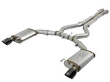 Mach Force-Xp 3 Inch 304 Stainless Steel Cat-Back Exhaust System w/Black Tip Ford Mustang GT 15-17 V8-5.0L/V6-3.7L aFe Power
