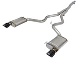 Mach Force-Xp 3 Inch to 2-1/2 Inch Stainless Steel Cat-Back Exhaust w/ Black Tip Ford Mustang 15-23 L4-2.3L (t) EcoBoost aFe Power