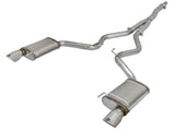 Mach Force-Xp 3 to 2-1/2 Inch Stainless Steel Cat-Back Exhaust Sys w/Polished Tip Ford Mustang 15-23 L4-2.3L (t) EcoBoost aFe Power