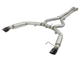 Mach Force-Xp 304 Stainless Steel Cat-Back Exhaust System w/ Muffler Black Tip Ford Mustang 15-17 V8-5.0L/V6-3.7L aFe Power