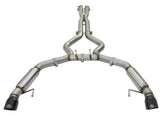 Mach Force-Xp 304 Stainless Steel Cat-Back Exhaust System w/ Muffler Black Tip Ford Mustang 15-17 V8-5.0L/V6-3.7L aFe Power
