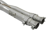 Mach Force-Xp 304 Stainless Steel Cat-Back Exhaust System w/ Muffler Black Tip Ford Mustang 15-17 V8-5.0L/V6-3.7L aFe Power