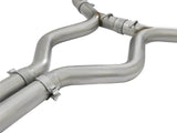 Mach Force-Xp 304 Stainless Steel Cat-Back Exhaust System w/ Muffler Black Tip Ford Mustang 15-17 V8-5.0L/V6-3.7L aFe Power