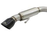 Mach Force-Xp 304 Stainless Steel Cat-Back Exhaust System w/ Muffler Black Tip Ford Mustang 15-17 V8-5.0L/V6-3.7L aFe Power