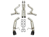 Mach Force-Xp 304 Stainless Steel Cat-Back Exhaust System w/ Muffler Black Tip Ford Mustang 15-17 V8-5.0L/V6-3.7L aFe Power