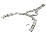 Mach Force-Xp 304 Stainless Steel Cat-Back Exhaust System w Muffler Polished Tip Ford Mustang 15-17 V8-5.0L/V6-3.7L aFe Power