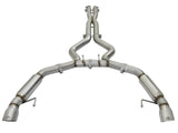 Mach Force-Xp 304 Stainless Steel Cat-Back Exhaust System w Muffler Polished Tip Ford Mustang 15-17 V8-5.0L/V6-3.7L aFe Power