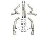 Mach Force-Xp 304 Stainless Steel Cat-Back Exhaust System w Muffler Polished Tip Ford Mustang 15-17 V8-5.0L/V6-3.7L aFe Power