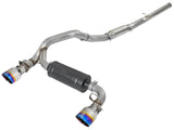 Takeda 3 Inch 304 Stainless Steel Cat-Back Exhaust System w/ Blue Flame Tip Ford Focus Rs 16-18 L4-2.3L (t) aFe Power