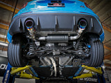 Takeda 3 Inch 304 Stainless Steel Cat-Back Exhaust System w/ Blue Flame Tip Ford Focus Rs 16-18 L4-2.3L (t) aFe Power
