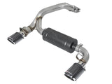 Takeda 3 Inch 304 Stainless Steel Axle-Back Exhaust System w/ Carbon Fiber Tip Ford Focus Rs 16-18 L4-2.3L (t) aFe Power