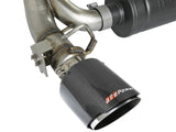 Takeda 3 Inch 304 Stainless Steel Axle-Back Exhaust System w/ Carbon Fiber Tip Ford Focus Rs 16-18 L4-2.3L (t) aFe Power