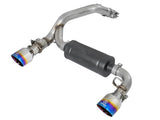 Takeda 3 Inch 304 Stainless Steel Axle-Back Exhaust System w/ Blue Flame Tip Ford Focus Rs 16-18 L4-2.3L (t) aFe Power