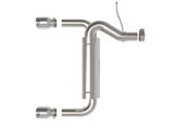 Vulcan Series 3 Inch to 2-1/2 Inch Stainless Steel Axle-Back Exhaust System Polished Ford Bronco 21-26 L4-2.3L (t)/V6-2.7L (tt) aFe Power