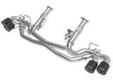 Mach Force-Xp 304 Stainless Steel Cat-Back Exhaust w/o Muffler Carbon (w/ Npp) Chevrolet Corvette (C8) 20-26 V8-6.2L aFe Power
