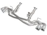 Mach Force-Xp 304 Stainless Steel Cat-Back Exhaust w/o Muffler Polished (No Npp) Chevrolet Corvette (C8) 20-26 V8-6.2L aFe Power