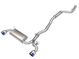 Takeda 3 Inch to 2-1/2 Inch 304 Stainless Steel Cat-Back Exhaust System w/ Blue Tip Toyota Gr Supra (A90) 21-24 L4-2.0L (t) aFe Power