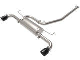 Takeda 2-1/4 Inch to 2-1/2 Inch 304 Stainless Steel Cat-Back Exhaust w/ Black Tip Toyota RAV4 19-24 L4-2.5L aFe Power