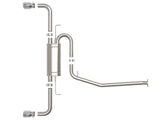 Takeda 2-1/4 Inch to 2-1/2 Inch 304 Stainless Steel Cat-Back Exhaust w/ Polished Tip Toyota RAV4 19-24 L4-2.5L aFe Power