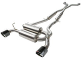 Takeda 2-1/2 Inch 304 Stainless Steel Cat-Back Exhaust System w/ Carbon Fiber Tips Infiniti G37 08-13/Q60 14-15 V6-3.7L (VQ37VHR) aFe Power