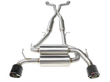 Takeda 2-1/2 Inch 304 Stainless Steel Cat-Back Exhaust System w/ Carbon Fiber Tips Infiniti G37 08-13/Q60 14-15 V6-3.7L (VQ37VHR) aFe Power