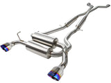 Takeda 2-1/2 Inch 304 Stainless Steel Cat-Back Exhaust System w/ Blue Flame Tips Infiniti G37 08-13/Q60 14-15 V6-3.7L (VQ37VHR) aFe Power
