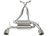 Takeda 2-1/2 Inch 304 Stainless Steel Cat-Back Exhaust System w/ Polished Tips Infiniti G37 08-13/Q60 14-15 V6-3.7L (VQ37VHR) aFe Power