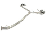 Takeda 3 Inch to 2-1/2 Inch 304 Stainless Steel Cat-Back Exhaust System w/Polish Tip Nissan GT-R (R35) 09-24 V6-3.8L (tt) aFe Power