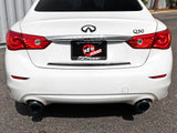 Takeda 2-1/2 Inch 304 Stainless Steel Axle-Back Exhaust System w/ Black Tips Infiniti Q50 16-24 V6-3.0L (tt) aFe Power