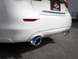 Takeda 2-1/2 Inch 304 Stainless Steel Axle-Back Exhaust System w/Blue Flame Tips Infiniti Q50 16-24 V6-3.0L (tt) aFe Power